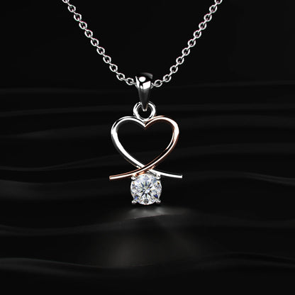 Round Diamond Pendant With Heart Shape | Earthly Jewels   