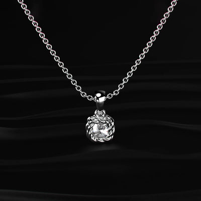 Cushion Cut Diamond Solitaire Pendant | Earthly Jewels | Back Image