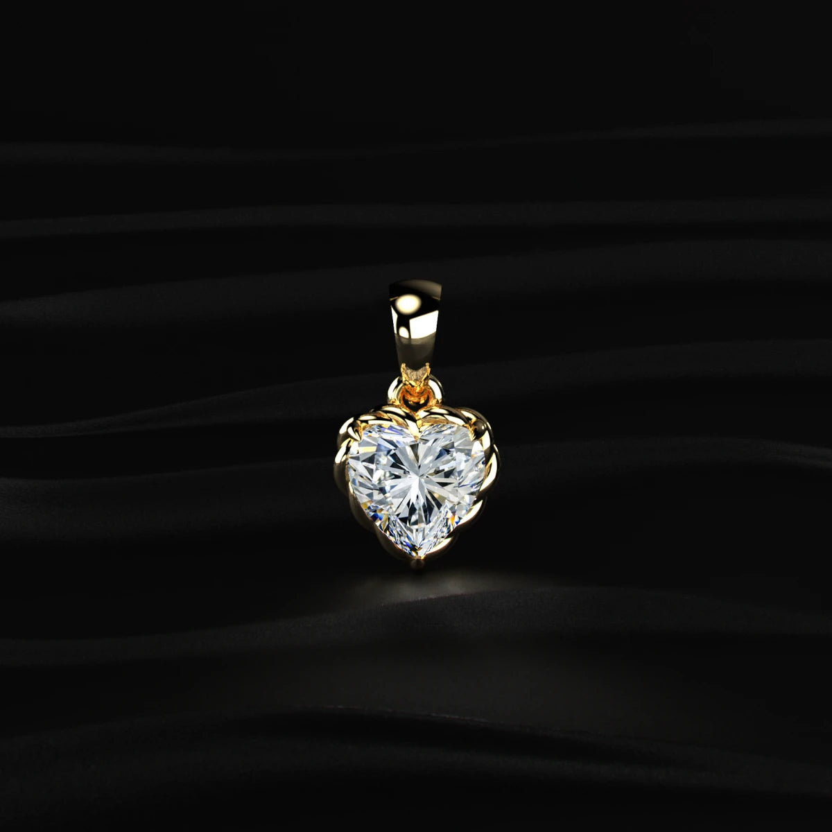 Heart Shape Diamond Solitaire Pendant | Earthly Jewels