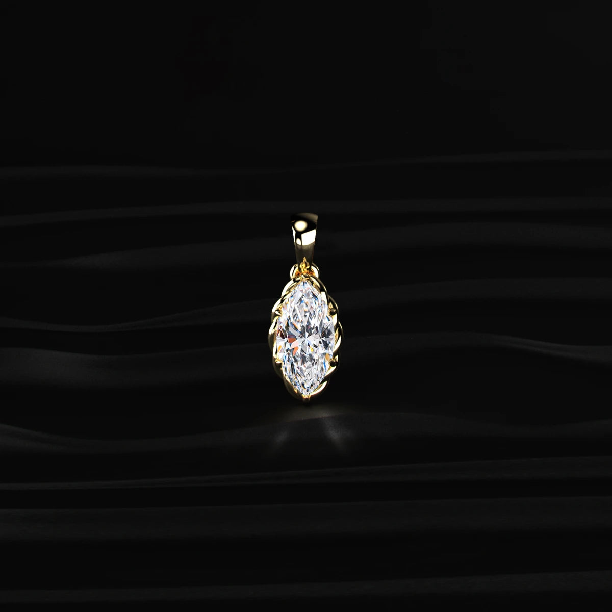 Marquise Cut Diamond Solitaire Pendant | Earthly Jewels