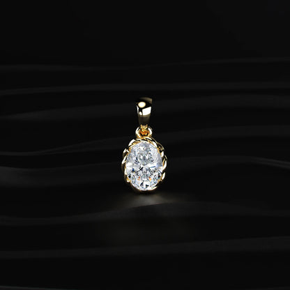 Oval Cut Diamond Solitaire Pendant | Earthly Jewels
