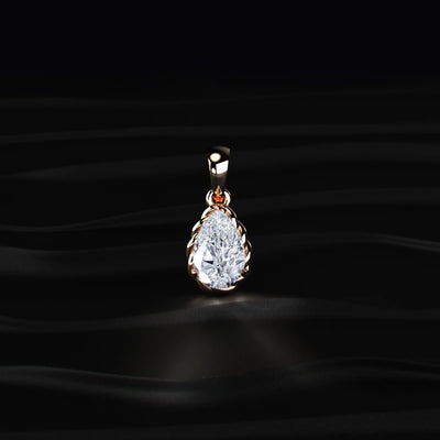 Pear Cut Diamond Solitaire Pendant | Earthly Jewels