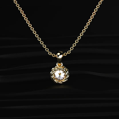Round Cut Diamond Solitaire Pendant | Earthly Jewels