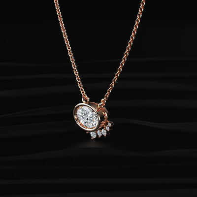 Diamond Half Halo Necklace