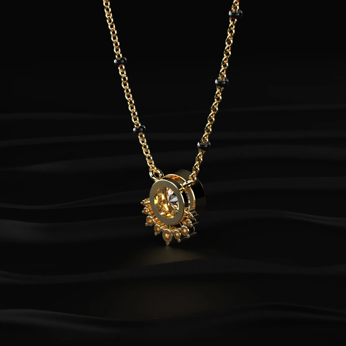 Round Diamond Mangalsutra