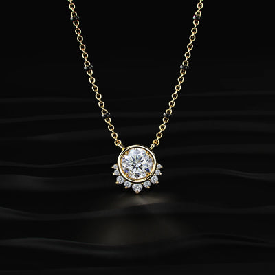  Round Shape Diamond Mangalsutra