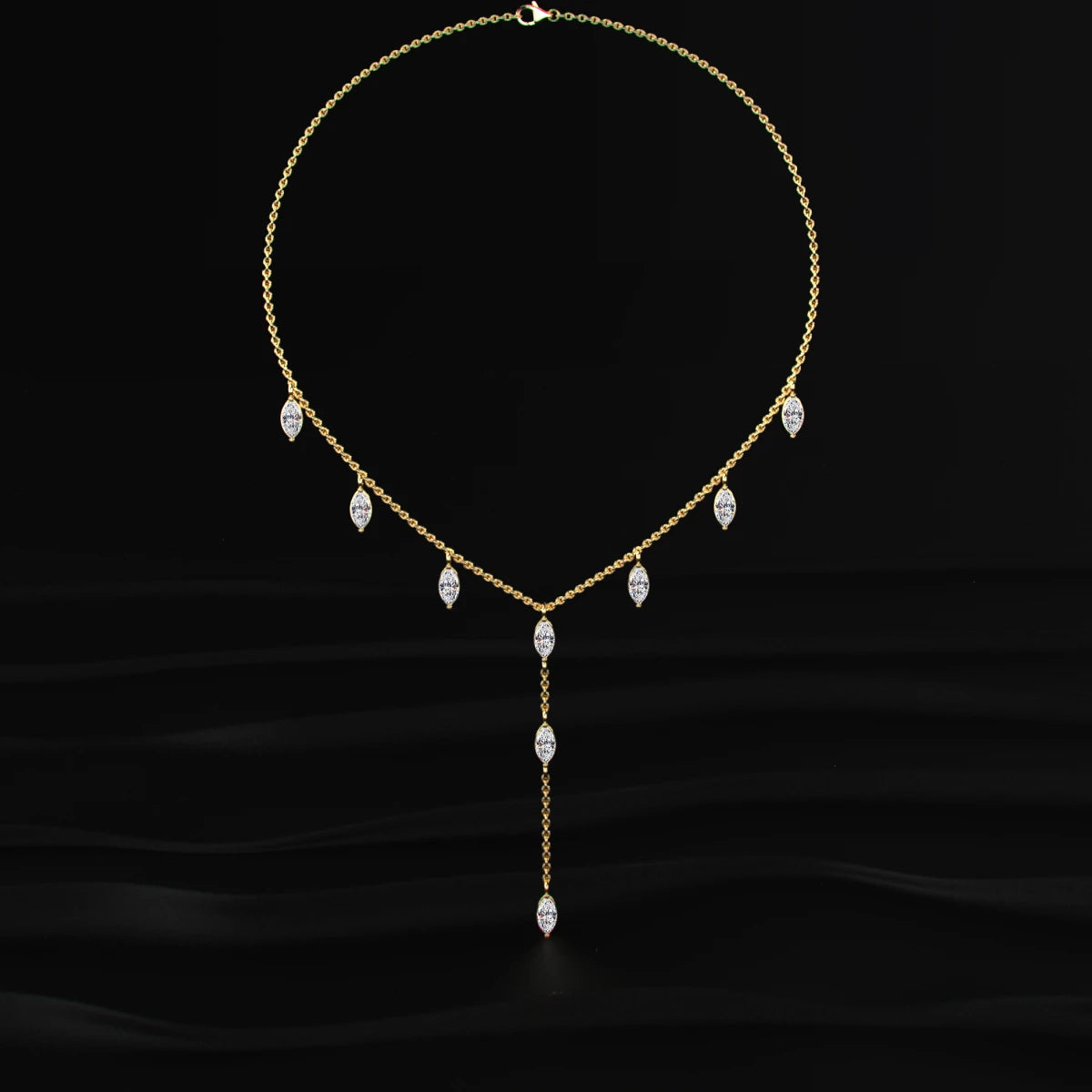 Marquise Diamond Y Necklace