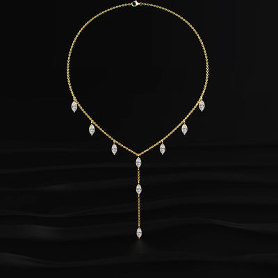 Marquise Diamond Y Necklace