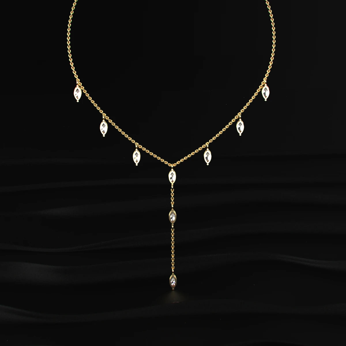 Marquise Cut Diamond Necklace