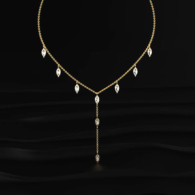 Marquise Cut Diamond Necklace