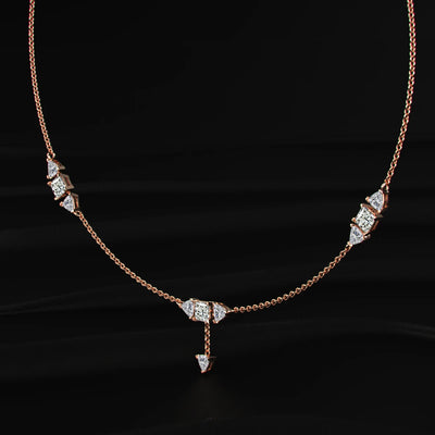 Trillion Diamond Drop Necklace