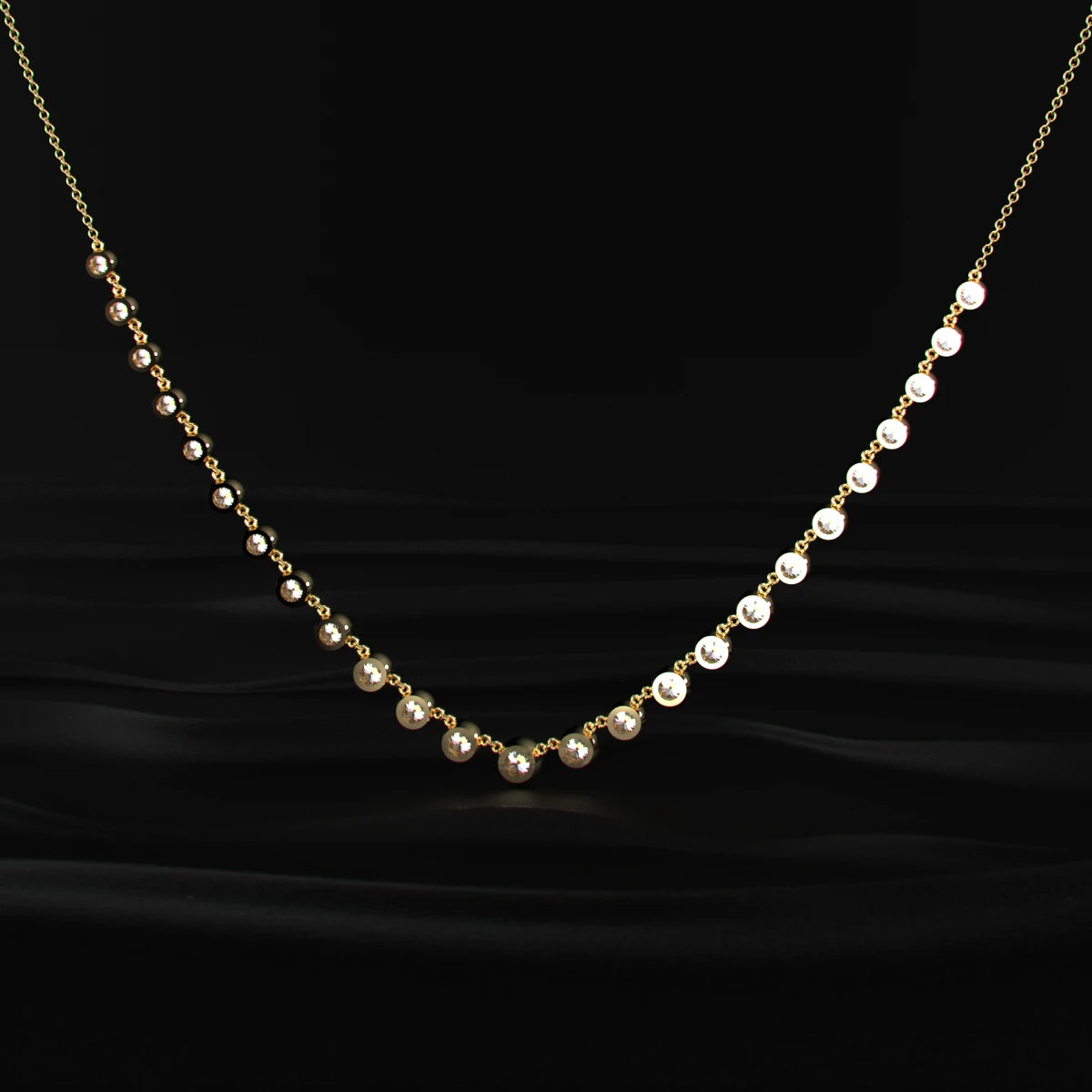 Round Lab Grown Diamond Necklace 