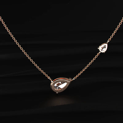 Lab Grown Pear Diamond Necklace