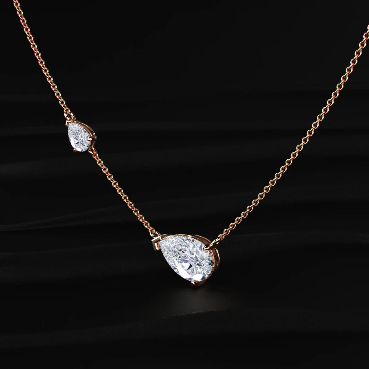 Pear Diamond Necklace
