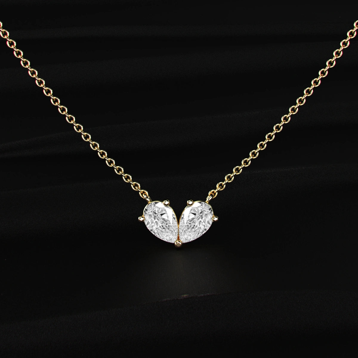 Two Stone Diamond Necklace