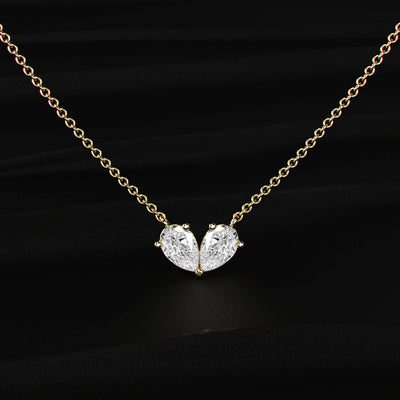 Two Stone Diamond Necklace