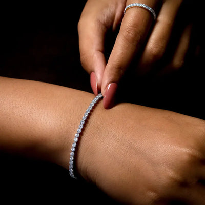 Crown 0.08 Pointer Tennis Bracelet | Earthly Jewels