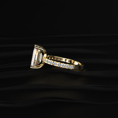 Basket of Mixed Cushion Solitaire Ring | Earthly Jewels