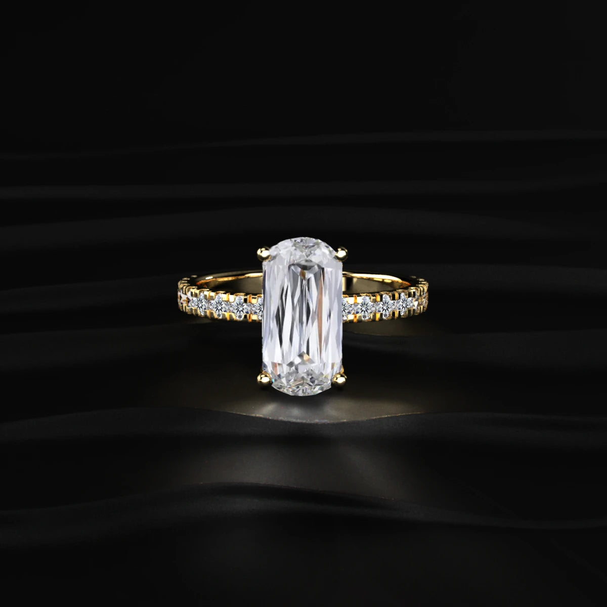 Basket of Mixed Cushion Solitaire Ring | Earthly Jewels