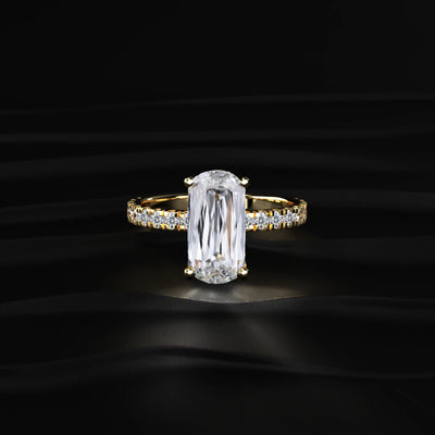 Basket of Mixed Cushion Solitaire Ring | Earthly Jewels
