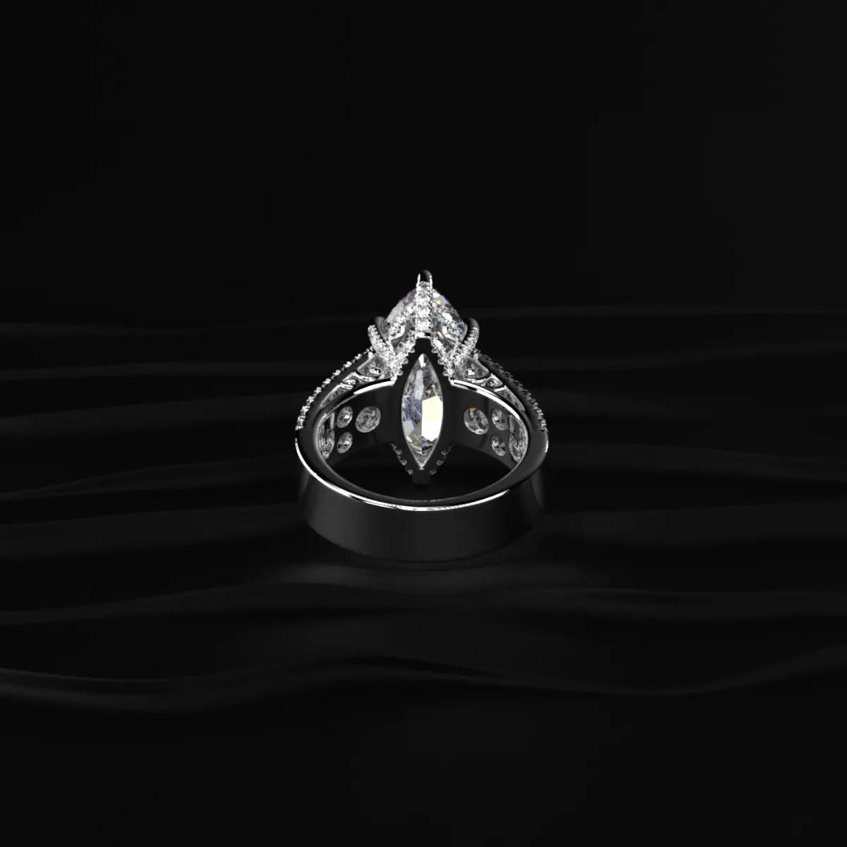 Marquise Cut Solitaire Diamond Ring | Earthly Jewels