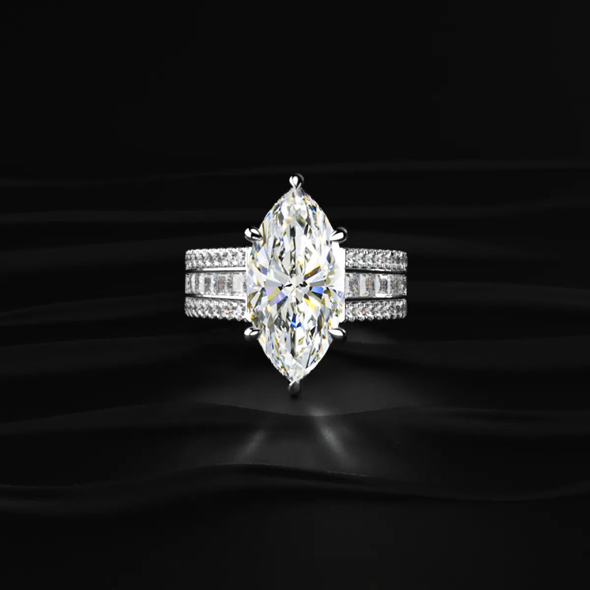 Marquise Cut Solitaire Diamond Ring | Earthly Jewels