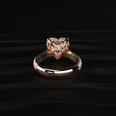 Heart Shaped Hidden Halo Engagement Ring | Earthly Jewels