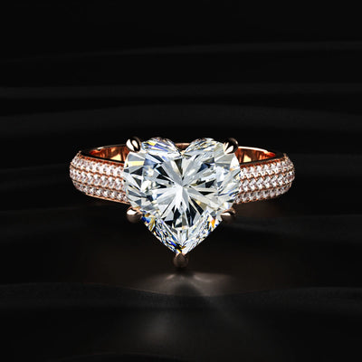 Heart Shaped Hidden Halo Engagement Ring | Earthly Jewels