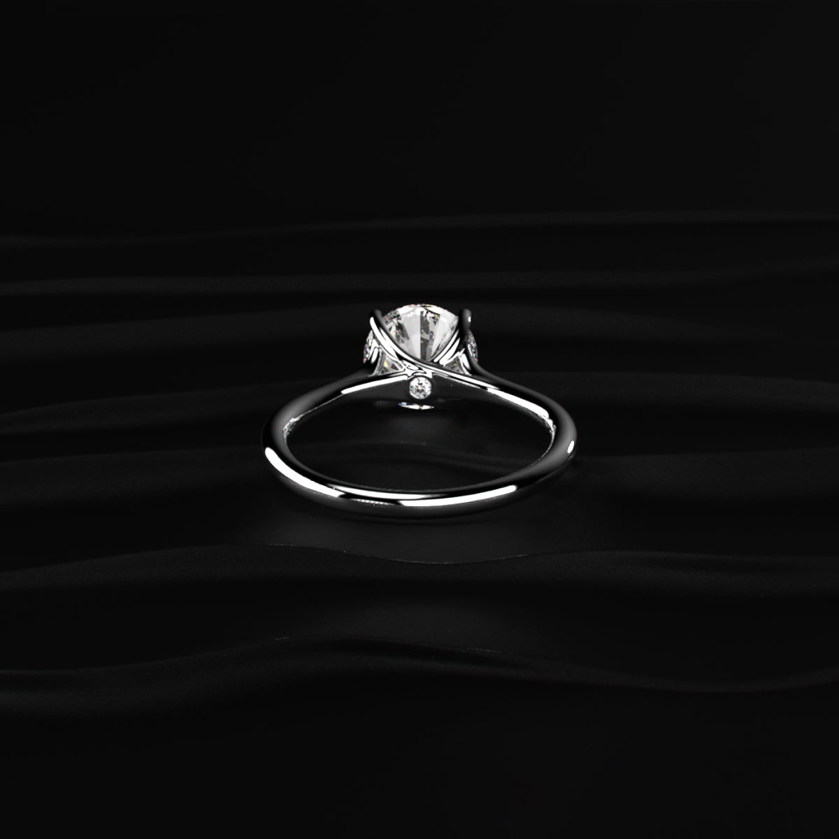 2ct Round Solitaire Engagement Ring With Mystique Stone