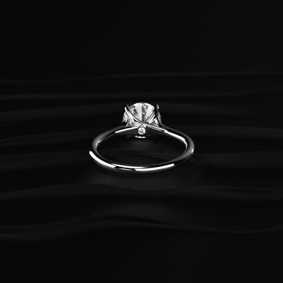 2ct Round Solitaire Engagement Ring With Mystique Stone | Earthly Jewels