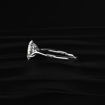 Oval Solitaire Engagement Ring With Mystique Stone