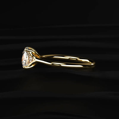 Cushion Solitaire Split Shank Engagement Ring | Earthy Jewels