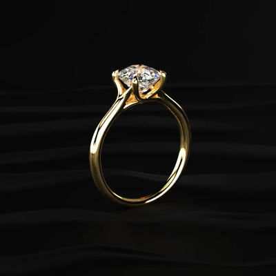 Cushion Solitaire Split Shank Engagement Ring | Earthy Jewels