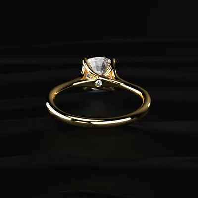 Cushion Solitaire Split Shank Engagement Ring | Earthy Jewels