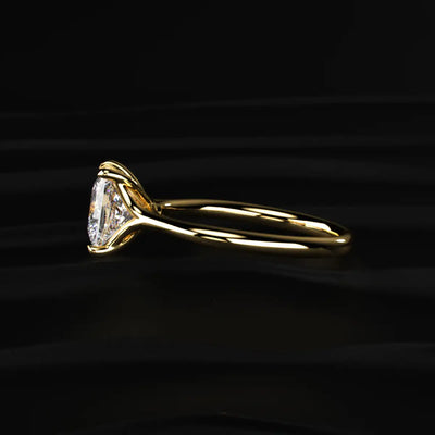 Princess Solitaire Split Shank Engagement Ring | Earthly Jewels
