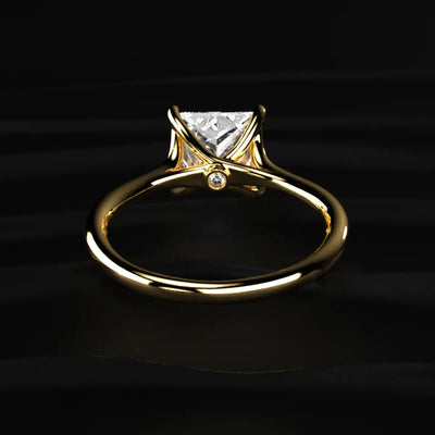 Princess Solitaire Split Shank Engagement Ring | Earthly Jewels
