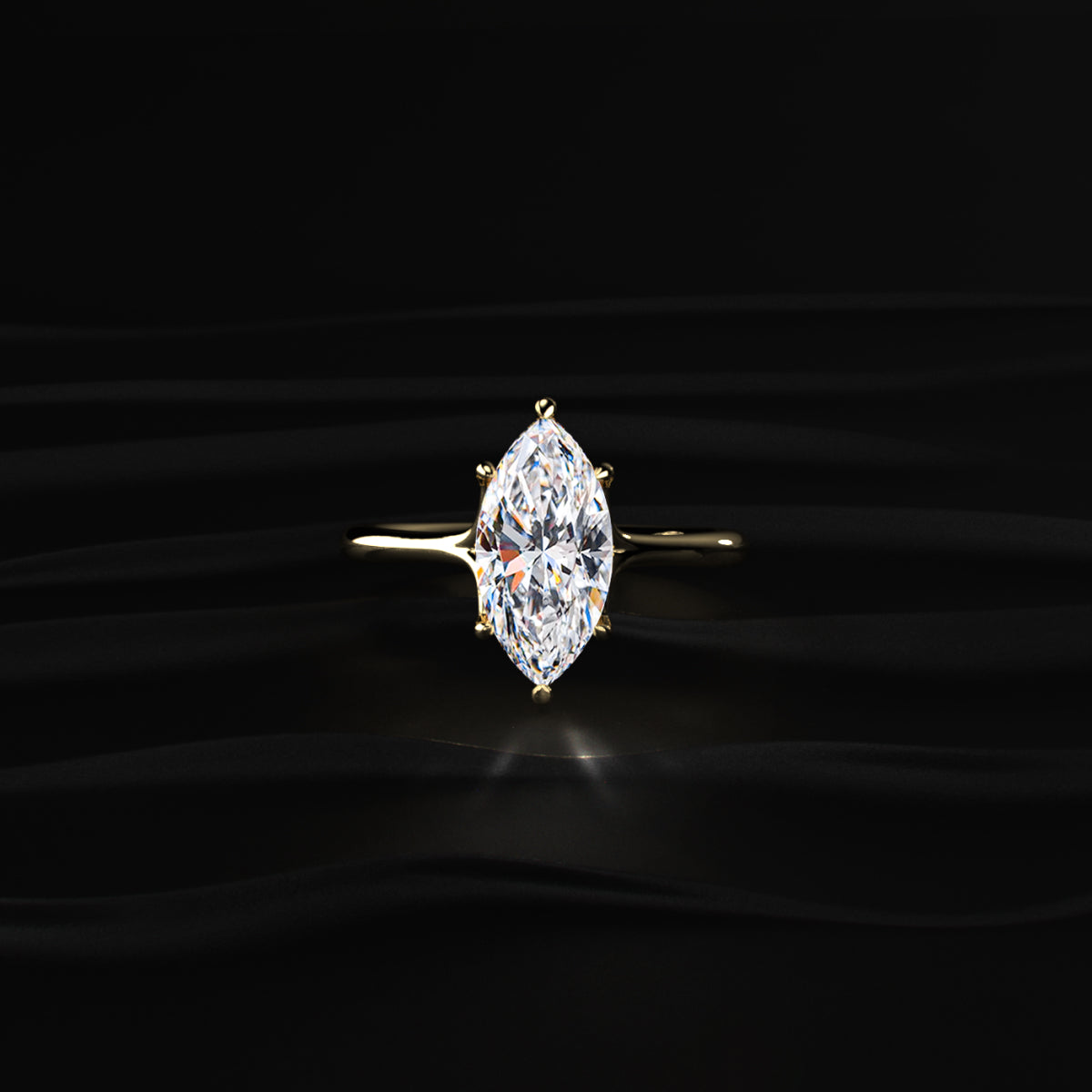 2 Carat Marquise Diamond Solitaire Ring