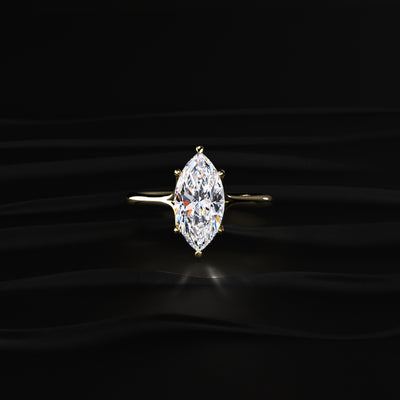 2 Carat Marquise Diamond Solitaire Ring | Earthly Jewels