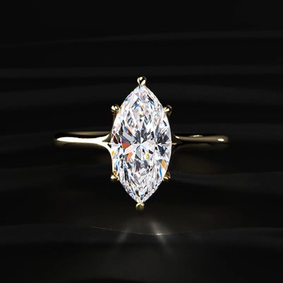 2 Carat Marquise Diamond Solitaire Ring | Earthly Jewels