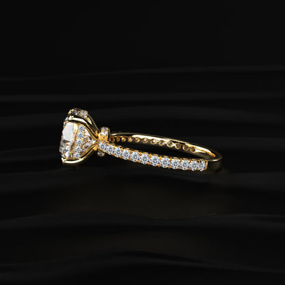 Round Diamond Ring With Hidden Halo | Earthly Jewels
