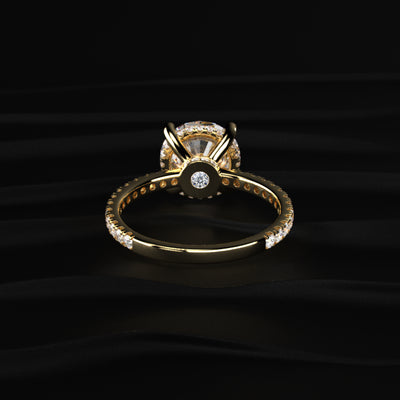 Round Diamond Ring With Hidden Halo | Earthly Jewels #diamond-shape_round 