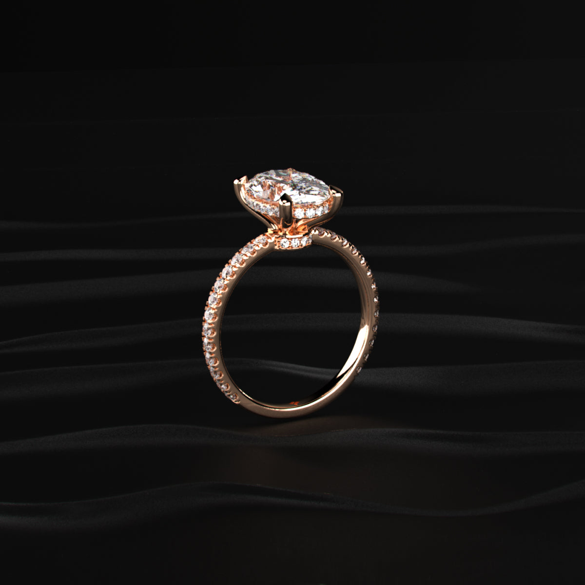 3Ct Oval Diamond Ring