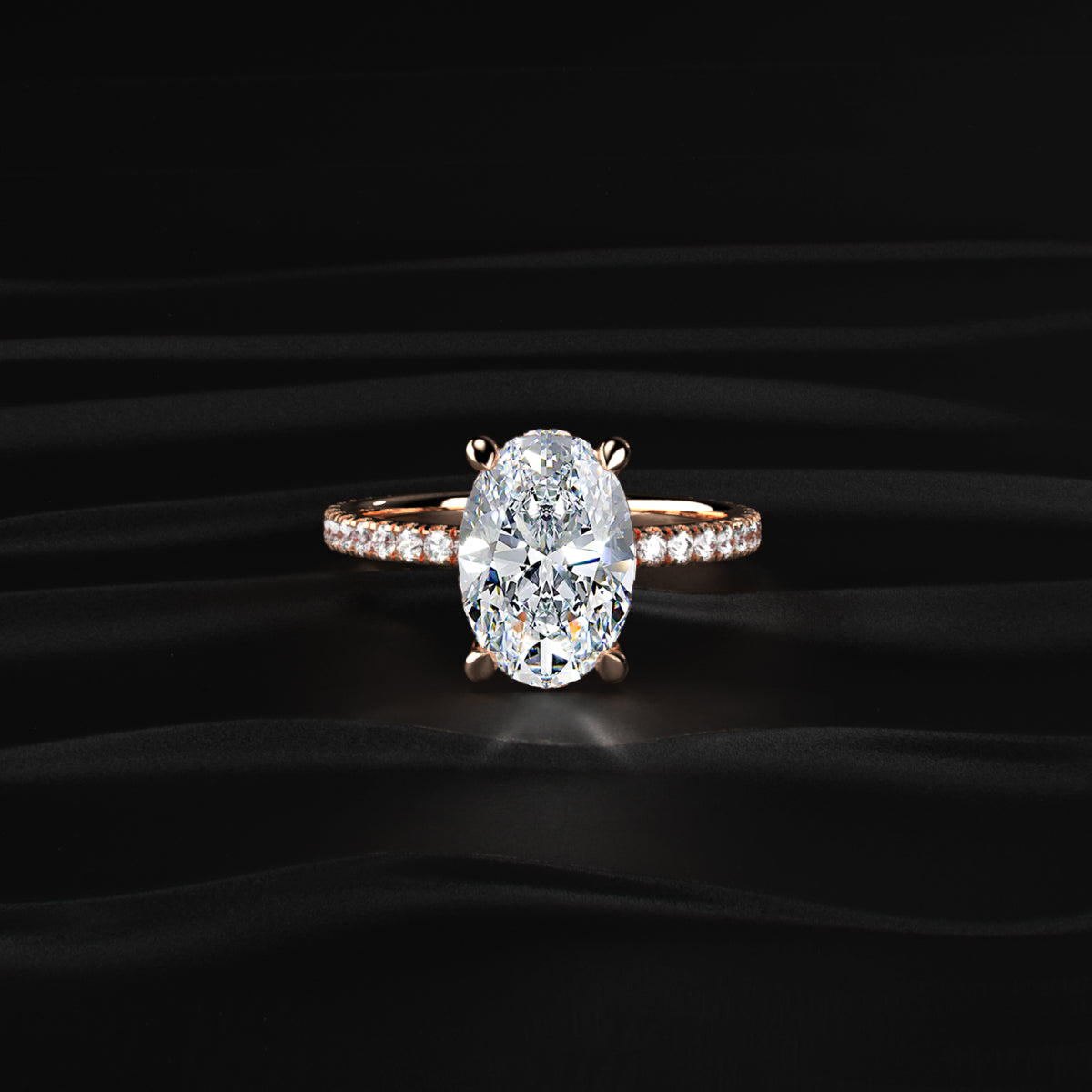 3Ct Oval Diamond Ring