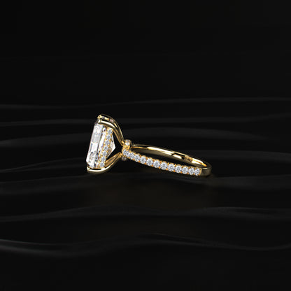 Radiant Engagement Ring Hidden Halo | Earthly Jewels