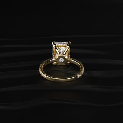 Radiant Engagement Ring Hidden Halo | Earthly Jewels