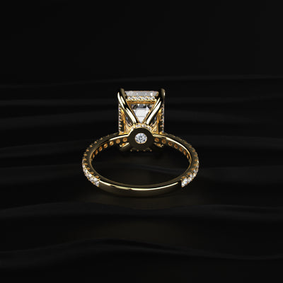 Radiant Engagement Ring Hidden Halo | Earthly Jewels