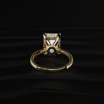 Radiant Engagement Ring Hidden Halo | Earthly Jewels