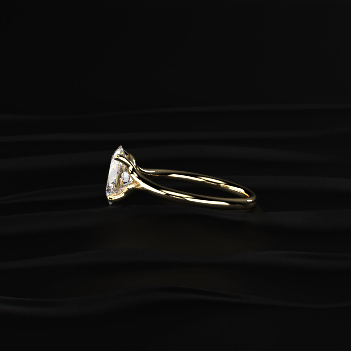 2Ct Oval Solitaire Engagement Ring