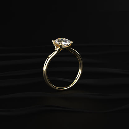 2Ct Oval Solitaire Engagement Ring