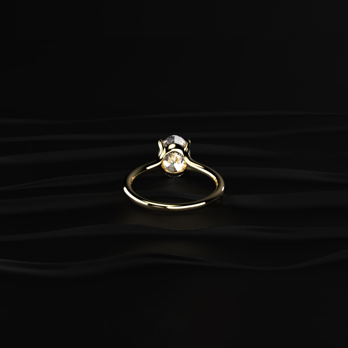 2Ct Oval Solitaire Engagement Ring